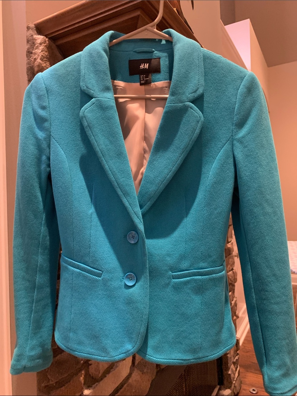 H&M Women's Dark Turquoise Two-Button Blazer size 6